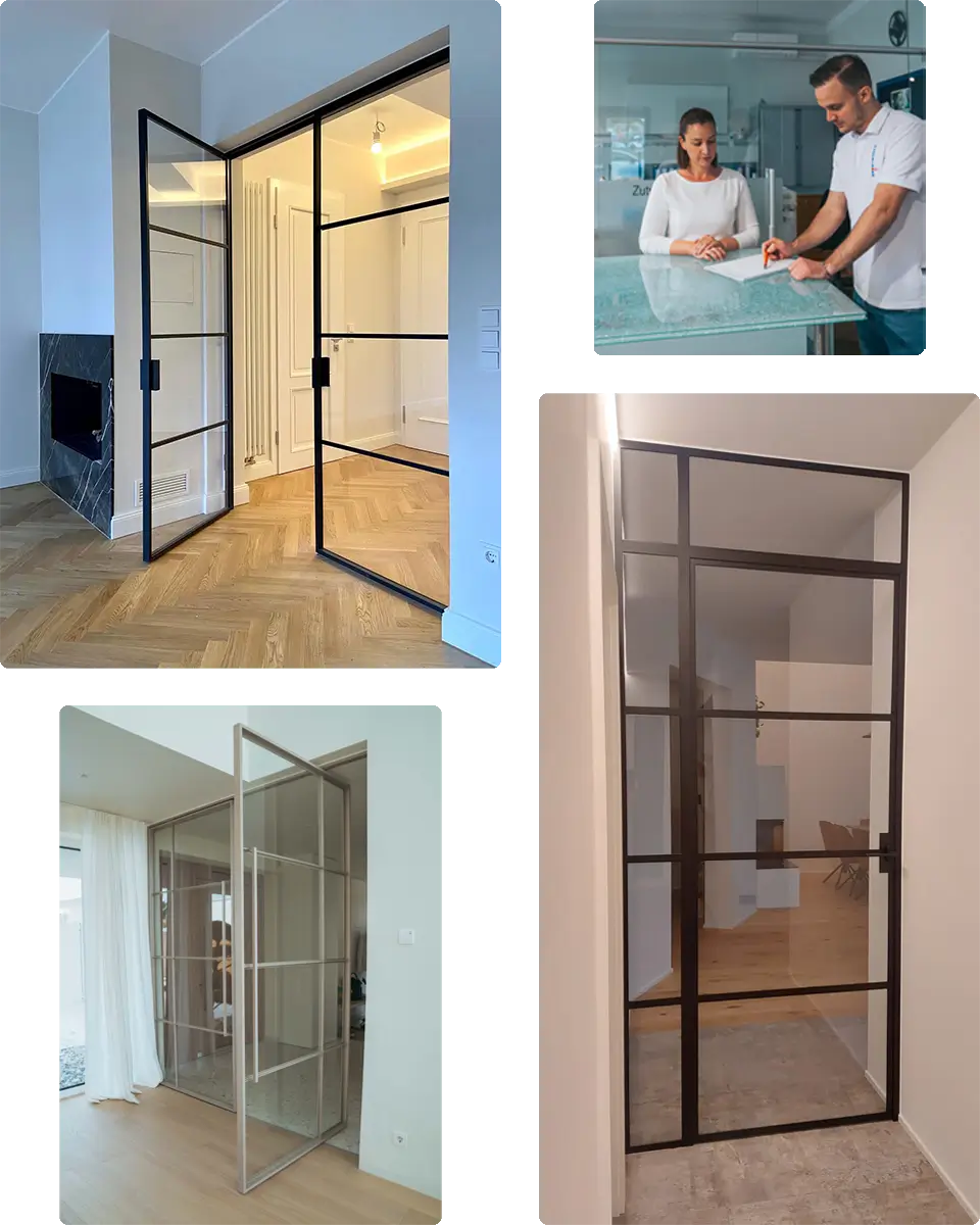 Metall Glastüren Glas Hautzinger